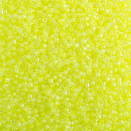 Miyuki Delica 11/0 5.2gms DB2031V Japanese Glass Seed Beads - Limeade Luminous Neon Color - DB2031