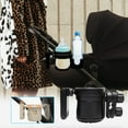 thumbnail image 3 of 3-in-1 Stroller Cup Holder with Bottle Bracket, Phone Holder & Drink Caddy - Universal Attachment for Prams, Pushchairs & Wheelchairs, Durable & Lightweight Design, 3 of 5