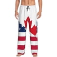 thumbnail image 1 of Fotbe USA Canada Flag Pantalones de Pijama para Hombre, Pantalones de Dormir, Pantalones de Casa con Cintura Ajustable y Bolsillos-3X-Large, 1 of 6