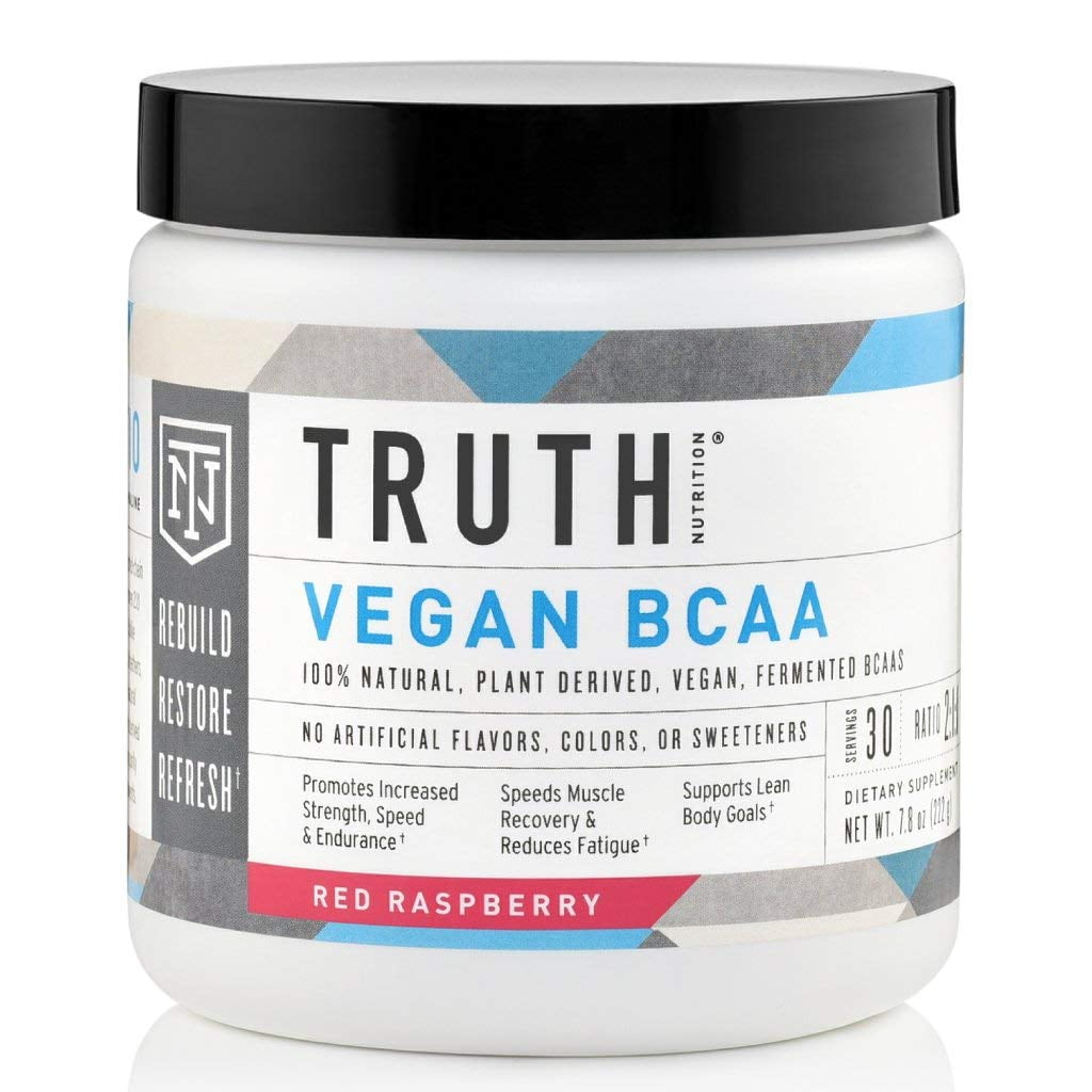 Naturally Fermented Vegan BCAA Powder Red Raspberry 30 Servings