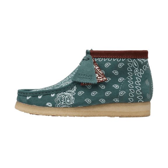 CLARKS MENS Originals Wallabee Boot "Green Paisley" 26168803 26168803 from Stadium Goods