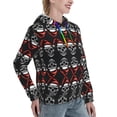 thumbnail image 2 of Yiaed Skull santa hat Print Womens Casual Hoodies Crew Neck Long Sleeve Sweatshirts With Pocket Pullover Tops Women's Hooded Sweatshirt-X-Large, 2 of 5