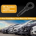 thumbnail image 2 of Ganchos de remolque únicos para vehículos para Ford EcoSport 2018-2022 Gancho de remolque delantero/trasero de metal negro 1 x gancho de remolque, 2 of 6
