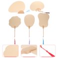 thumbnail image 3 of 5Pcs Chinese Art Paper Round Fans DIY Handmade Painting Fans Kids Graffiti Fans, 3 of 9