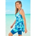 thumbnail image 4 of Swim 365 Women's Plus Size Longer-Length Tankini Top, 4 of 5