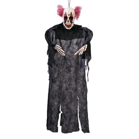 Scary Vacu Hanging 3' Clown Halloween Prop Haunted House Decorations