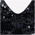thumbnail image 3 of WNEGSTG Carnival Tank Top for Women, Sleeveless V Neck Sequin Blouse, Bandage Sparkly Crop Dance Vest Costume Bra Belly Outfits Women's, Black, 3 of 7