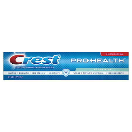 Crest Pro-Health Smooth Formula Toothpaste, Clean Mint, 6.3