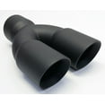 thumbnail image 4 of Exhaust Tip 3.00" Inlet Dual 3.00 X 9.50 Long Round Double Wall Matte Black Stainless Wesdon Exhaust Tip, 4 of 11