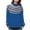 Blue, variant on Itsame Women Pullover Sweaters Button Loose Crew Neck Sweater Long Sleeve New Casual Sweatertop Blue Size 2XL