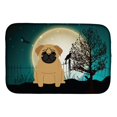 thumbnail image 1 of Alfombrilla para secar platos marrón Caroline's Treasures Halloween Scary Pug, 14 x 21 Caroline's Treasures BB2197DDM, 1 of 1