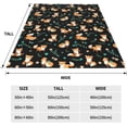 thumbnail image 5 of Fox Blanket,Fleece Soft Lightweight Cozy Warm Throws Blankets,Kids and Adults Birthday Gifts for Bed, Sofa, Couch, Camping 60"X50", 5 of 6