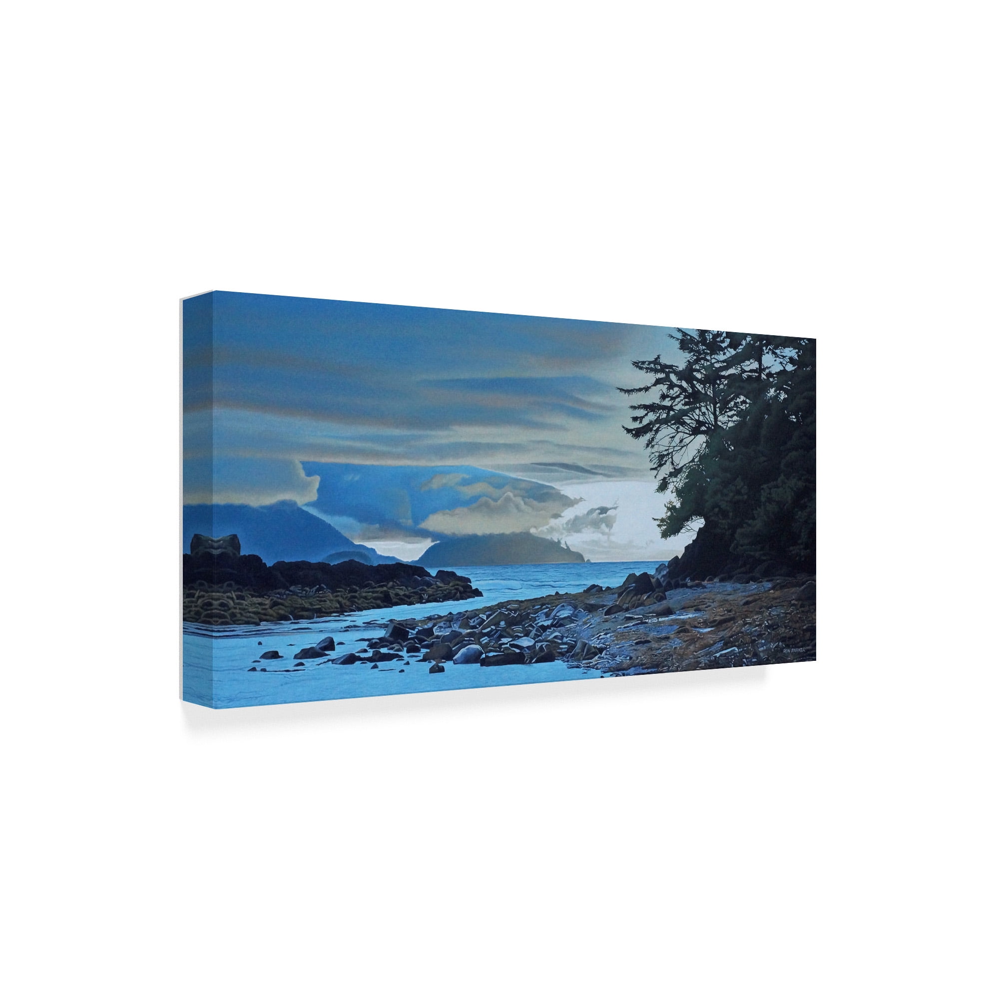 Trademark Fine Art Landscape Canvas Art ' Haida Gwaii Evening Shore ' by Ron Parker