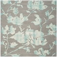 thumbnail image 2 of Safavieh Dip Dye Kayla Distressed Wool Area Rug, Gray/Turquoise, 7' x 7' Square, 2 of 11