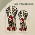 thumbnail image 2 of Golf Club Head Covers Beige Christmas Skulls Drip Waterproof Leather Golf Head Covers for Men Women Driver Head Cover Fairway Headcover for Golf Lovers, 2 of 5