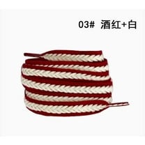 Worgeous 6 Pairs Flat Shoe Laces Wide Braided Shoestrings Athletic Shoelaces Replacement For Women Men Sports Shoes Boots Sneakers Skates 120cm