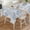 Blue, variant on Purple Floral Tablecloth Rectangle Table Cloth 60x120, Waterproof Tablecloth Outdoor Table Cloth, Hydrangeas Flower Spring Summer Botanical Washable Table Cover for Kitchen Dinning Party