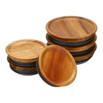 Uxcell Mason Jar Lids Wooden Storage Canning Jar Lids Ball Jars Wooden Lids (3 Regular and 3 Wide)