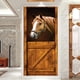 thumbnail image 2 of StyleI 77x200cm Etiqueta de puerta 3D Bodega Foto Mural Trompe l'oeil Calcomanías de pared PVC Papel tapiz impermeable para dormitorio Baño Cocina Decoración Pegatinas de puerta BRI Rojo Verde, 2 of 5