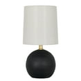 thumbnail image 2 of (3 pack) Mainstays 12.5” Mini Black Wood Ball Table Lamp with White Fabric Shade, 2 of 6