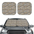 thumbnail image 2 of Balery Zebra Parasol para parabrisas de coche de 2 piezas | Parasol plegable para parabrisas delantero de coche para la mayoría de sedanes-Large, 2 of 6