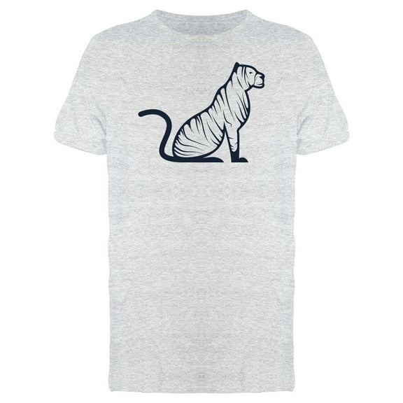 Silhouette Grunge Figure Tiger T-Shirt Men -Image by Shutterstock, Male x-Large