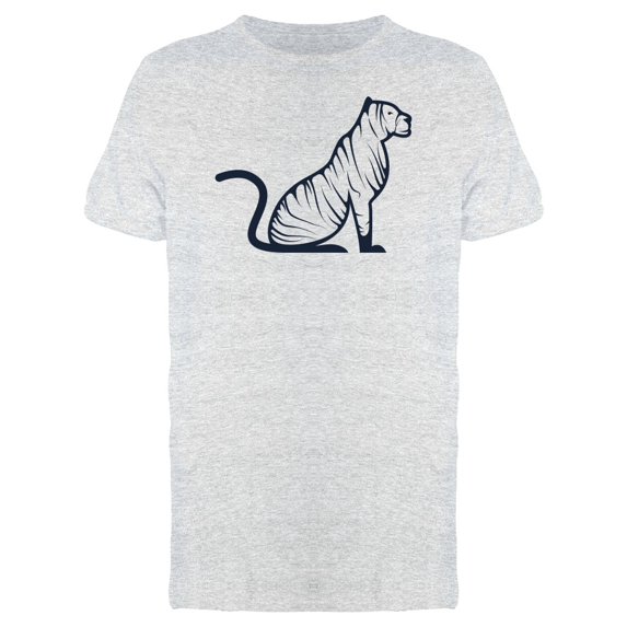 Silhouette Grunge Figure Tiger T-Shirt Men -Image by Shutterstock, Male x-Large