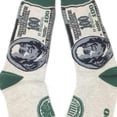 thumbnail image 3 of Benjamin Franklin 100 Dollar Bill Socks (Adult Large), 3 of 6