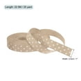 thumbnail image 2 of Uxcell Grosgrain Ribbons with White Dots Ribbon Bow Decoration Crafts Gift Wrapping Wedding Light Brown 25 Yards 1 Inch, 2 of 7