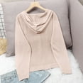 thumbnail image 4 of FRSASU Womens Casual Lightweight Long Sleeve Cardigan Soft Open Front Button Solid Color Knitted Coat Tops Beige, 4 of 7