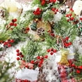 thumbnail image 3 of Dalrosia Snowy Artificial Cedar Picks with Red Berries Winter Frosted Faux Cedar Sprays Artificial Pine Branches Christmas Tree Picks Christmas Greenery Branches Stems for Floral Arrangement Vase, 3 of 6