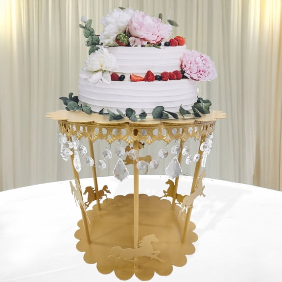 Efavormart 11" Gold Cinderella Pumpkin Carriage Centerpiece, Decorative Princess Carriage Dessert Cupcake Pastry Candy Display Plate Event, Birthday Party