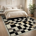 thumbnail image 3 of ODIKA 8'x10' Washable Area Rug Alfombras Contemporary Mosaic Grid Structured Interlocking Para for Living Room, Under Sectional, Family , Durable, Non-Slip, 3 of 7