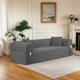 thumbnail image 3 of GJQ Modular Sectional Sofa 3-Seater Couch,for Living Room, Bedroom, Apartment(Corduroy,Gray), 3 of 8