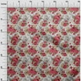 thumbnail image 2 of oneOone Viscose Chiffon White Fabric Stripe|Leaves & Floral Artistic Dress Material Fabric Print Fabric By The Yard 42 Inch Wide, 2 of 4
