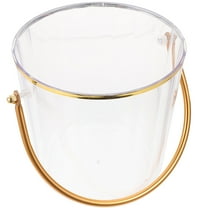 Worgeous Clear Plastic Buckets For Families Outdoor Parties 1Pack 6.3X6.1X5.3In