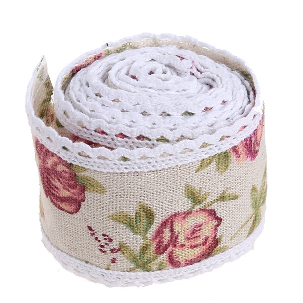 1 m/rollo hermosa flor Hessian arpillera encaje boda decoración pastel corredores Tmvgtek Oficina Multiescena Multifunción