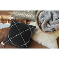 thumbnail image 2 of Ox Bay 20" x 20" Hand-Woven Black/ White Geometric Organic Cotton Pillow Cover, 2 of 9