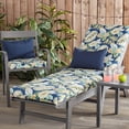 thumbnail image 5 of ZXNYH Outdoor Reversible Chaise Lounge Chair Cushion, Garden Floral, 5 of 6