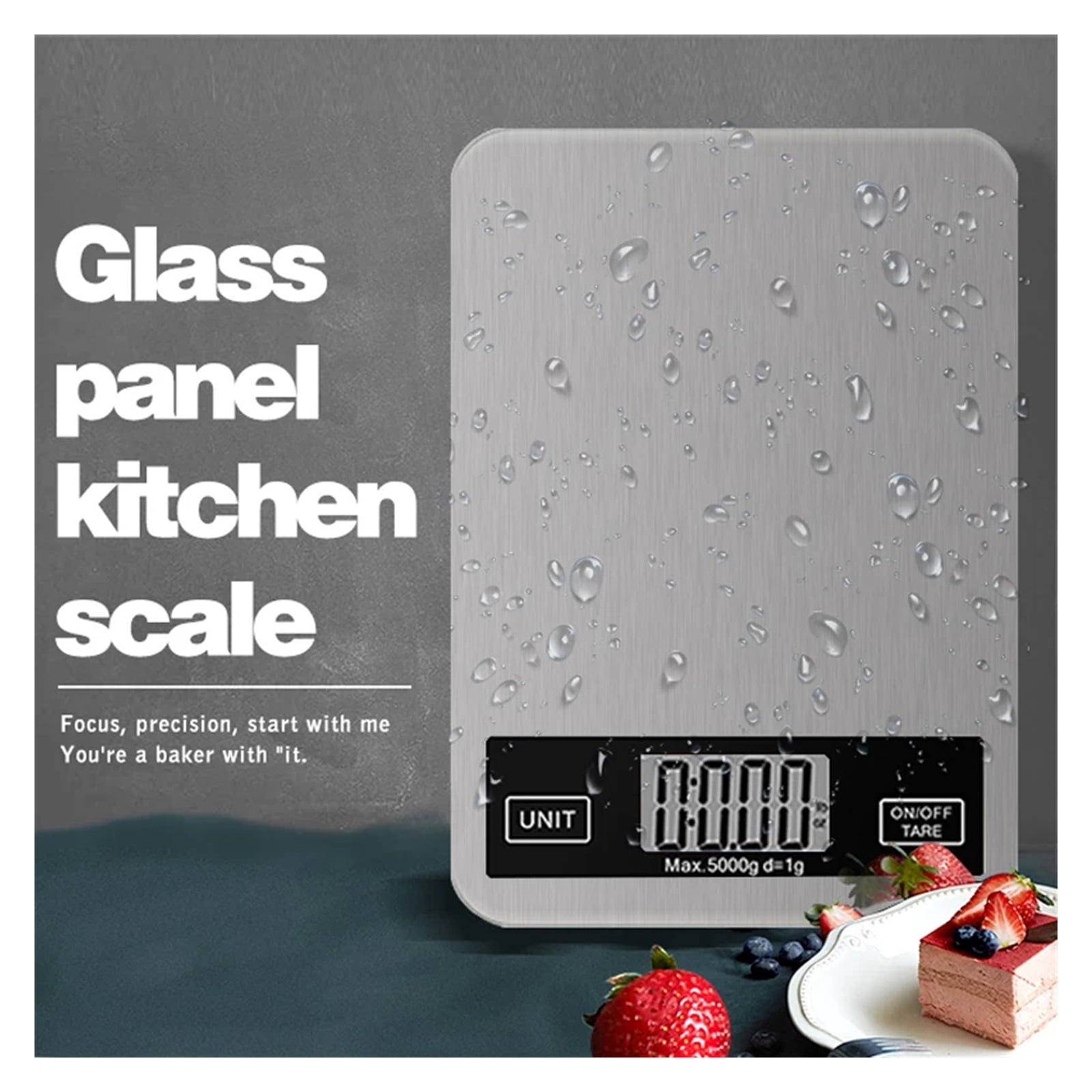 5kg Stainless Steel Kitchen Scale Weighing Scale Food Diet Postal Balance Measuring Tool LCD Electronic Cooking Scale - High Precision