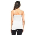 thumbnail image 5 of Women's Long Camisole Spaghetti Strap Seamless Tank Top, White, 5 of 7