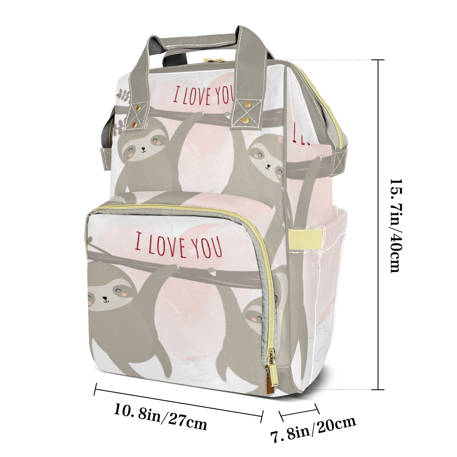 Sloth Diaper Backpack – Large Capacity, Insulated Baby Bottle Pocket, Multifunctional Mommy Bag for Boys & Girls
