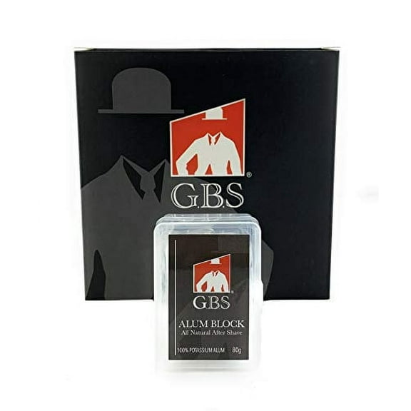 GBS Potassium Alum Stone 80G All Natural - Soothing Aftershave Facial Toner to Close Pores Helps Sooth Nicks and Cuts ! (Alum With Case)