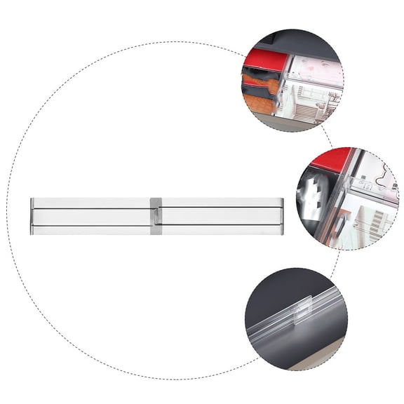 WEUVEB 1Pc Drawer Divider Transparent Flexible Partition Board for Home Space Management