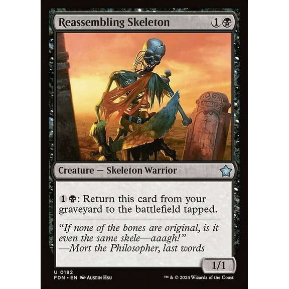 MtG Foundations Uncommon Reassembling Skeleton #182