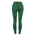 thumbnail image 4 of Hvot&aat Women's St. Patrick's Day Leggings Shamrock Stretchy Tights Yoga Pants Sports Fitness Peach Hip Stretch Pants, 4 of 7