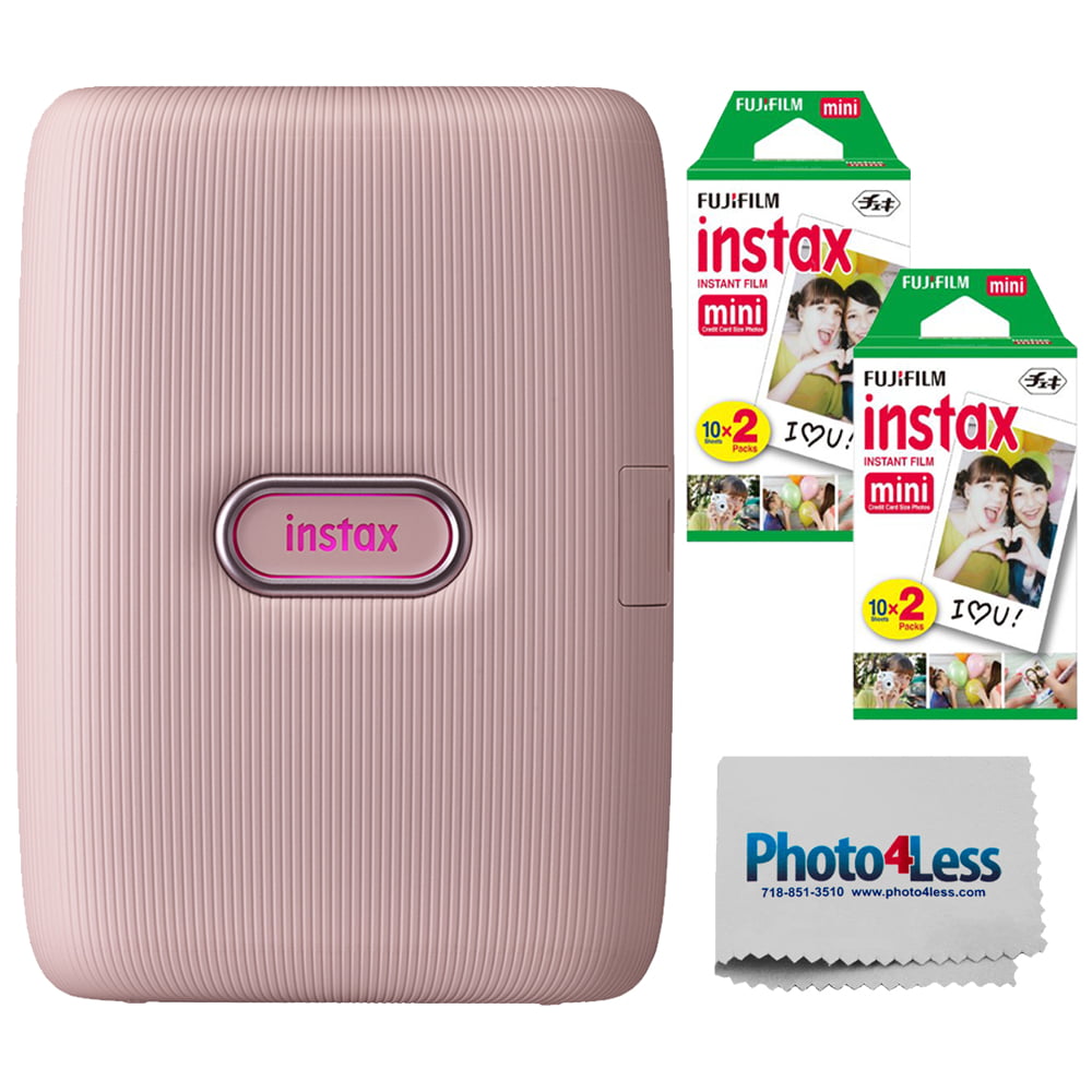 Fujifilm Instax Mini Link Smartphone Printer Dusty Pink | 40 Exposures - Walmart.com - Walmart.com