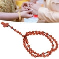 thumbnail image 3 of Collar de rosario Rosario católico Grabado con láser Estatua de Jesús portátil Piedra de ágata roja para uso diario para mujer para regalos religiosos ANGGREK Otros, 3 of 8