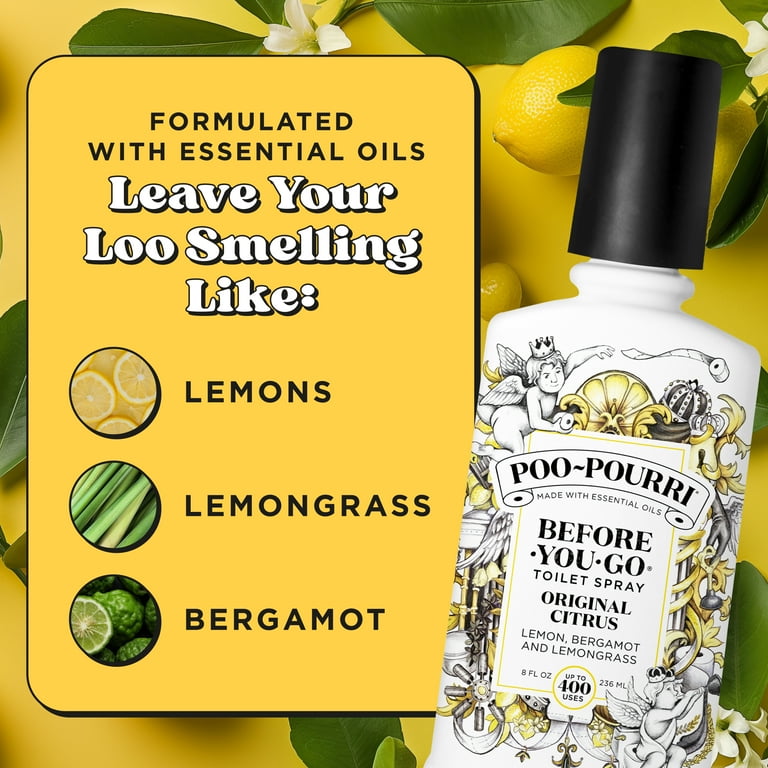 Poo-Pourri Original Citrus, Restroom Pre-Go Toilet Spray, Family