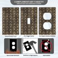 thumbnail image 3 of Yayeee Duplex Wall Plate 1-Gang 4.5"x2.7" Home Receptacle Light Switch Decorative Outlet Cover, Black Floral Pattern, 3 of 7